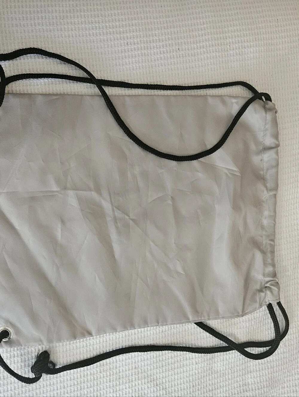 Hunter Gray Drawstring Backpack with Black Accents